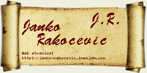 Janko Rakočević vizit kartica